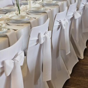 Stuhlhusse Weiß oder Schwarz Stretch