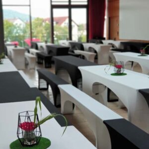 Bierbankhusse "Stretch" Weiß oder Schwarz