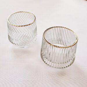 Windlicht "Goldrand"